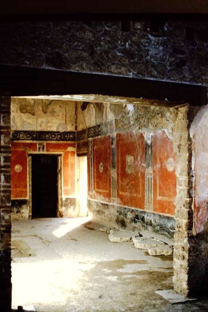 I.10.11 Pompeii. 1959. Room 2, looking west along north side of atrium from doorway from peristyle. Photo by Stanley A. Jashemski.
Source: The Wilhelmina and Stanley A. Jashemski archive in the University of Maryland Library, Special Collections (See collection page) and made available under the Creative Commons Attribution-Non Commercial License v.4. See Licence and use details.
J59f0290