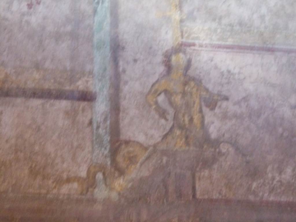 I.10.11 Pompeii. March 2009. Room 9, painting of a triton from north wall of cubiculum. See Bragantini, de Vos, Badoni, 1981. Pitture e Pavimenti di Pompei, Parte 1. Rome: ICCD. (p.141).