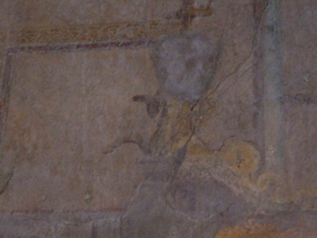 I.10.11 Pompeii. March 2009. Room 9, painting of a triton from north wall of cubiculum. See Bragantini, de Vos, Badoni, 1981. Pitture e Pavimenti di Pompei, Parte 1. Rome: ICCD. (p.141).