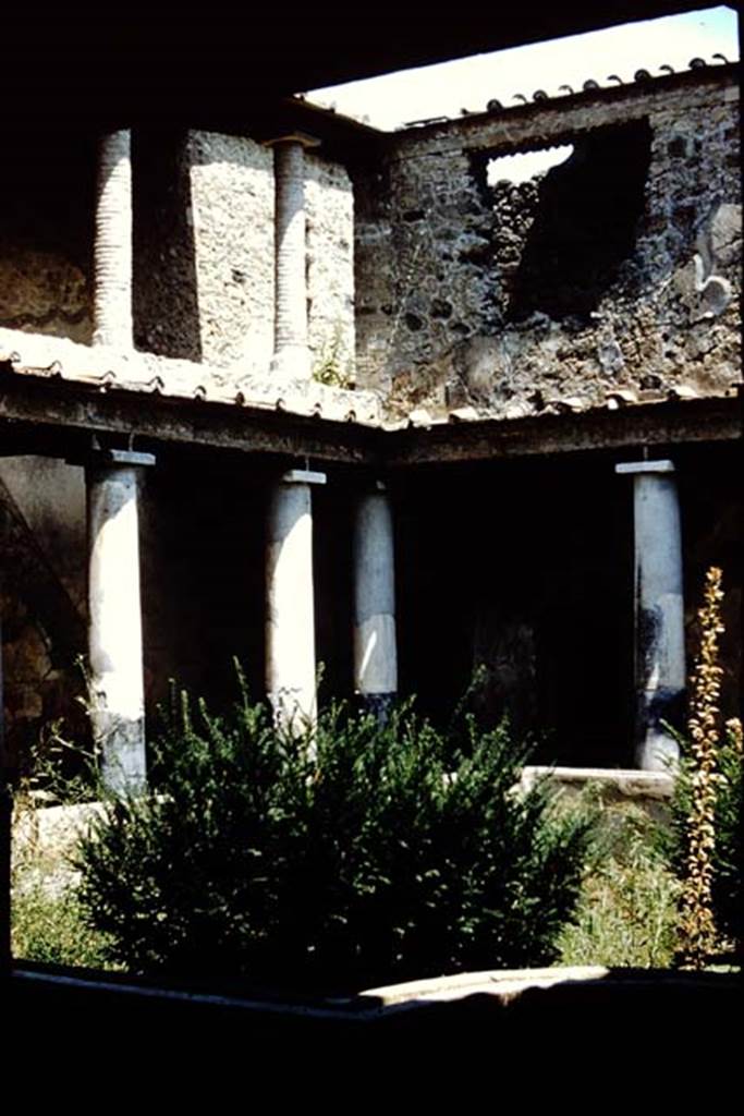 I.10.11 Pompeii. 1959. Room 10, looking towards the north-east corner of the peristyle.
Photo by Stanley A. Jashemski.
Source: The Wilhelmina and Stanley A. Jashemski archive in the University of Maryland Library, Special Collections (See collection page) and made available under the Creative Commons Attribution-Non Commercial License v.4. See Licence and use details.
J59f0126