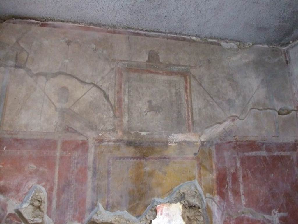 I.10.11 Pompeii. March 2009. Room 12. Cubiculum. North wall. Upper part.