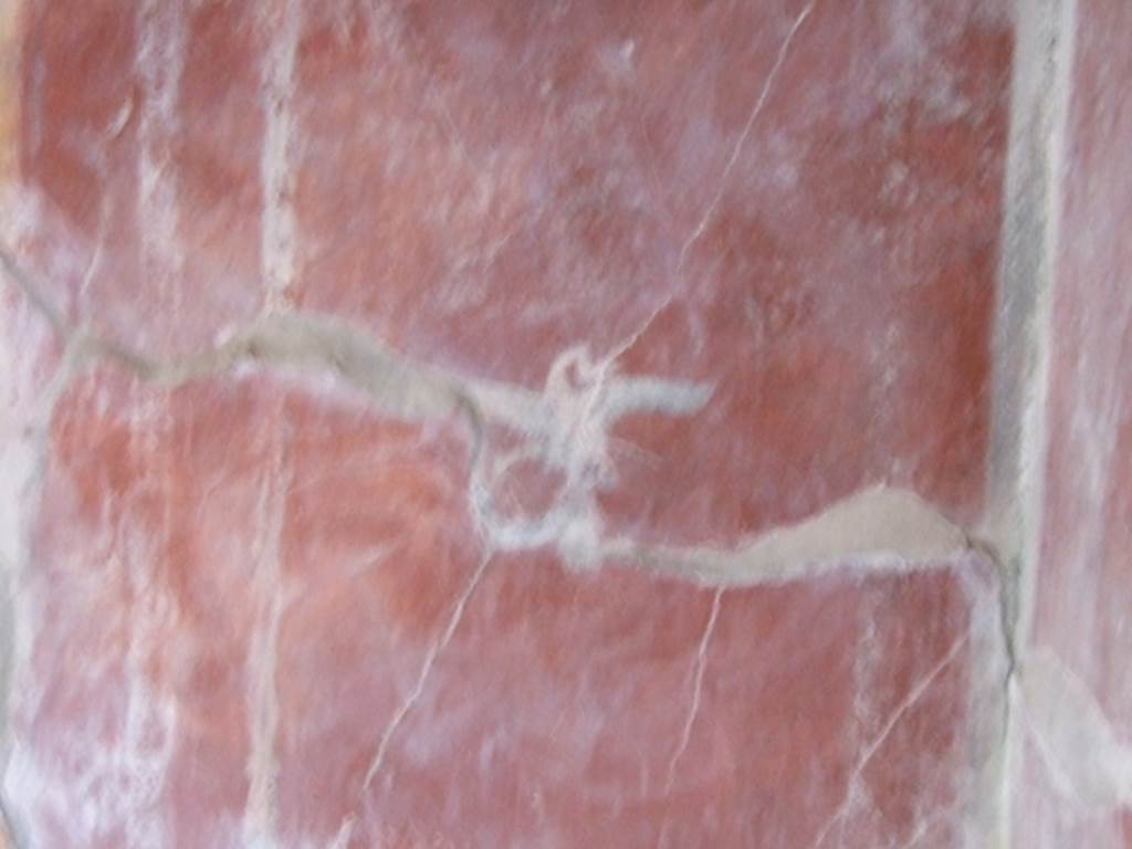 I.10.11 Pompeii. March 2009. Room 12. Cubiculum. North wall. East side. Painting of swan.