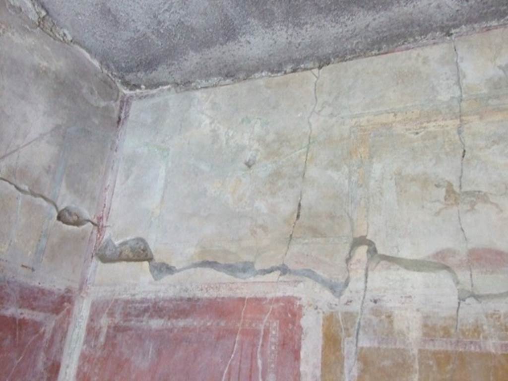 I.10.11 Pompeii. March 2009. Room 12. Cubiculum. East wall. Upper part.