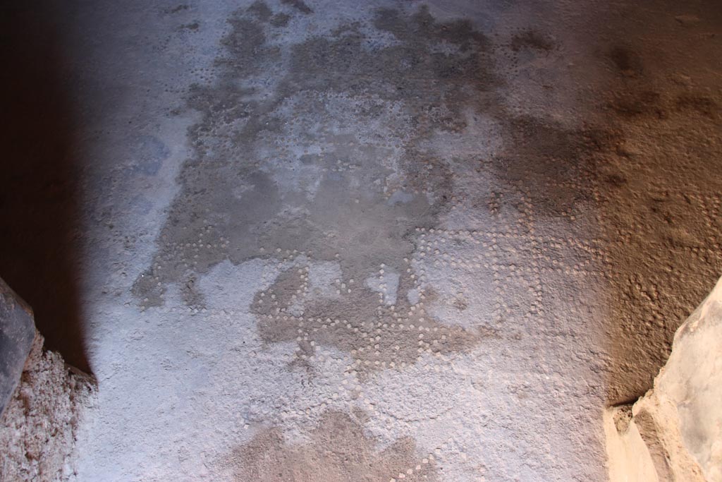 I.10.11 Pompeii. October 2022. Room 12, patterned floor in cubiculum. Photo courtesy of Klaus Heese.