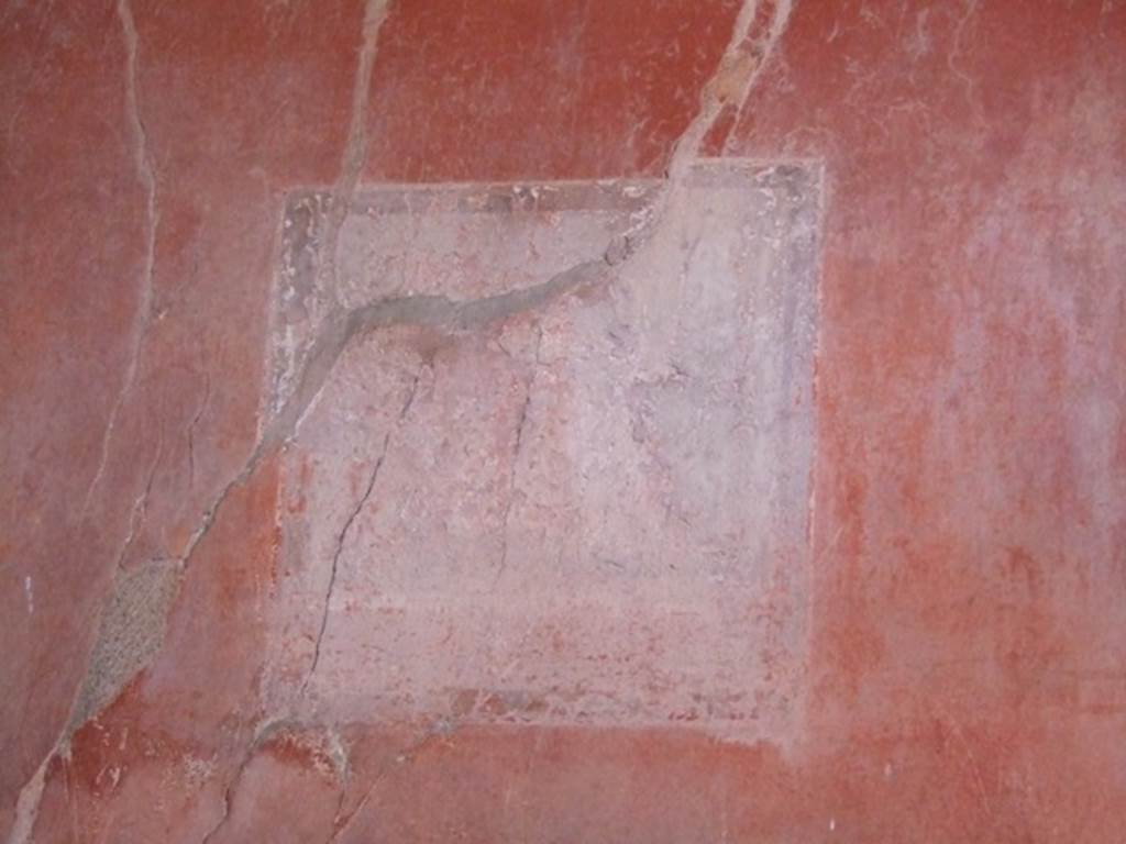 I.10.11 Pompeii.  March 2009.  Room 2.  Atrium.  Wall to left of entrance to room 3.  Remains of wall painting of still life with a head of a calf.  See Bragantini, de Vos, Badoni, 1981. Pitture e Pavimenti di Pompei, Parte 1. Rome: ICCD.  (p.140).