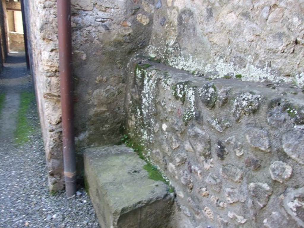 I.10.15 Pompeii. March 2009. Corridor outside room on north side of entrance. Looking south.