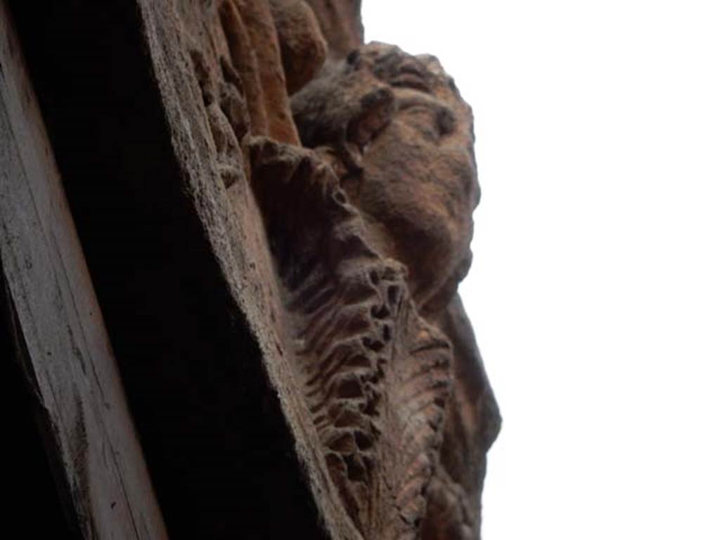 I.10.16 Pompeii. May 2017. Detail of terracotta compluvium. Photo courtesy of Buzz Ferebee.