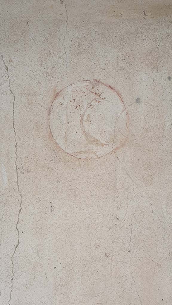 I.11.1 Pompeii. July 2021. Detail of medallion on east end of north wall of cubiculum.
Foto Annette Haug, ERC Grant 681269 DÉCOR.
