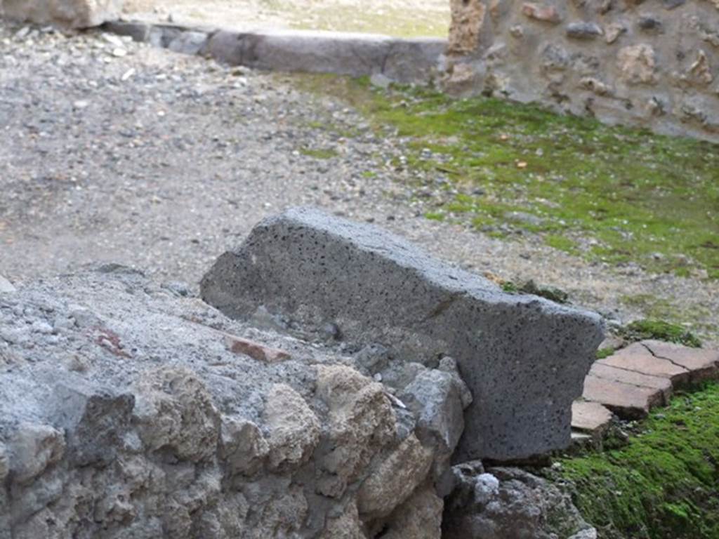 I.11.1 Pompeii. Caupona. Remains of south end of counter. Hearth?