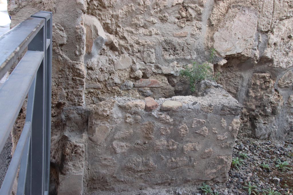 I.11.2 Pompeii. October 2023.
Looking towards north-east corner, left of entrance doorway, towards east wall with water basin. Photo courtesy of Klaus Heese.