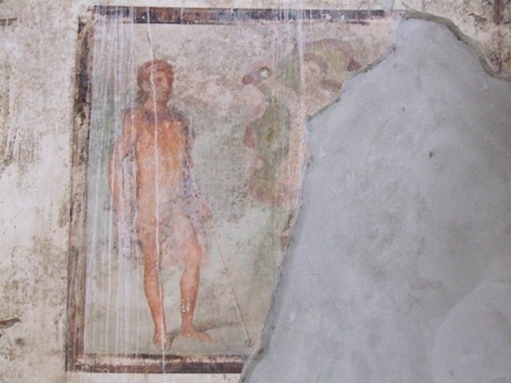 I.11.6 Pompeii. March 2009. Room 4, Hercules and Omphale, wall painting on north wall. See Bragantini, de Vos, Badoni, 1981. Pitture e Pavimenti di Pompei, Parte 1. Rome: ICCD. Page 151.