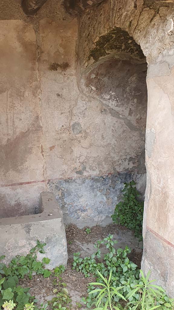 I.11.10 Pompeii. July 2021. Detail from west wall of latrine.
Foto Annette Haug, ERC Grant 681269 DÉCOR.
