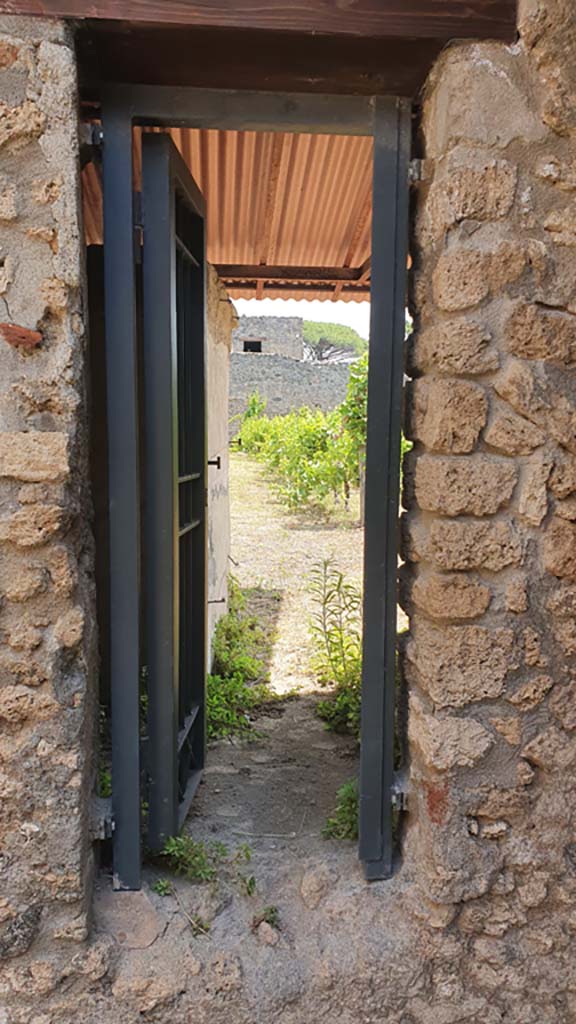 I.11.11 Pompeii. July 2021.
Looking east through doorway leading to garden, from linking room between I.11.10/11/12.
Foto Annette Haug, ERC Grant 681269 DÉCOR.