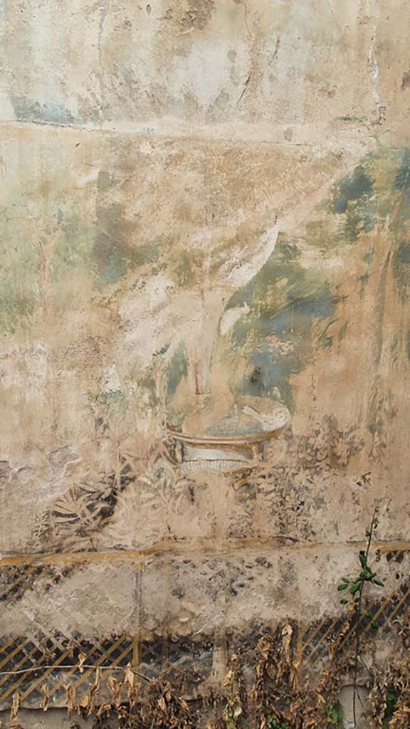 I.11.16 Pompeii. July 2021. Room 6, detail of painted urn from north wall at east end.
Foto Annette Haug, ERC Grant 681269 DÉCOR.