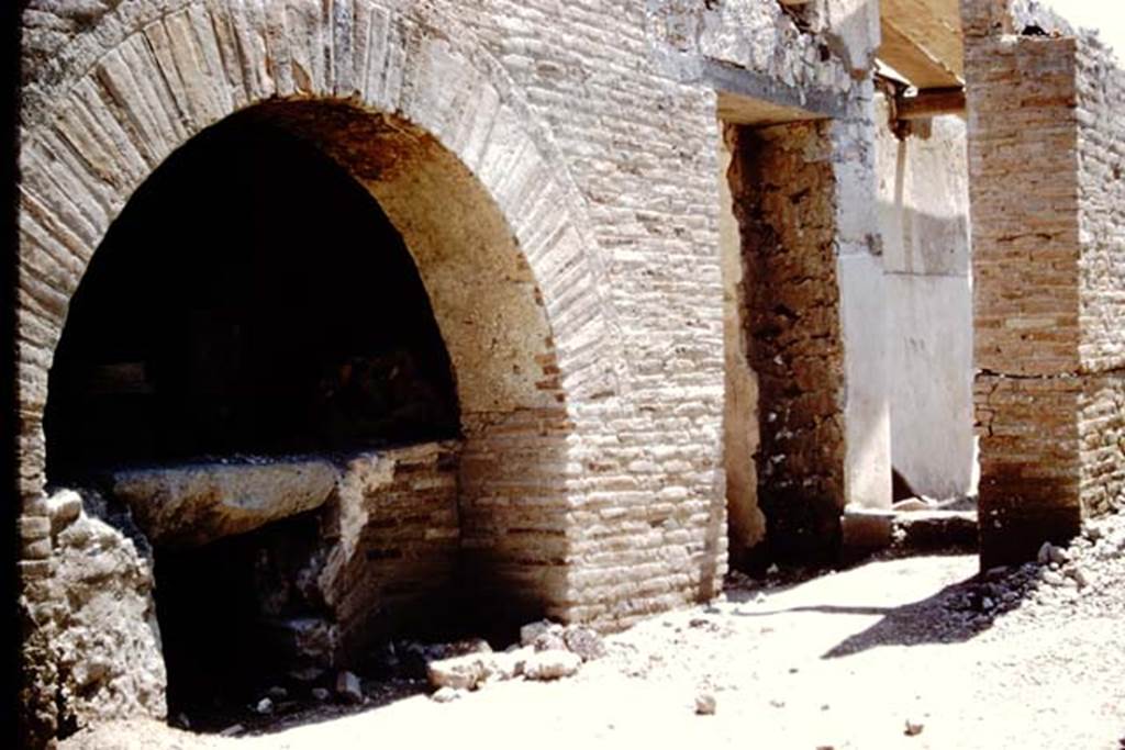 I.12.1 and I.12.2 Pompeii. 1961. Room 11, oven and doorway to room 13. Photo by Stanley A. Jashemski.
Source: The Wilhelmina and Stanley A. Jashemski archive in the University of Maryland Library, Special Collections (See collection page) and made available under the Creative Commons Attribution-Non Commercial License v.4. See Licence and use details.
J61f0251