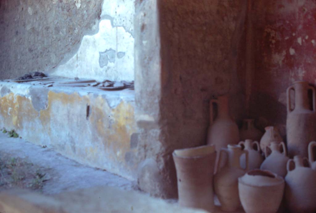 I.12.3 Pompeii. August 1976. Room 1, looking towards west wall of courtyard.
Photo courtesy of Rick Bauer, from Dr George Fay’s slides collection.