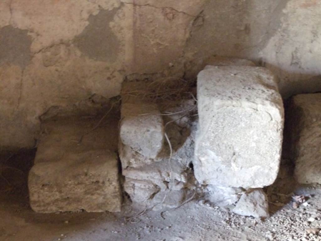 I.12.3 Pompeii. March 2009. Room 1. Caupona courtyard. Remains of stairs..