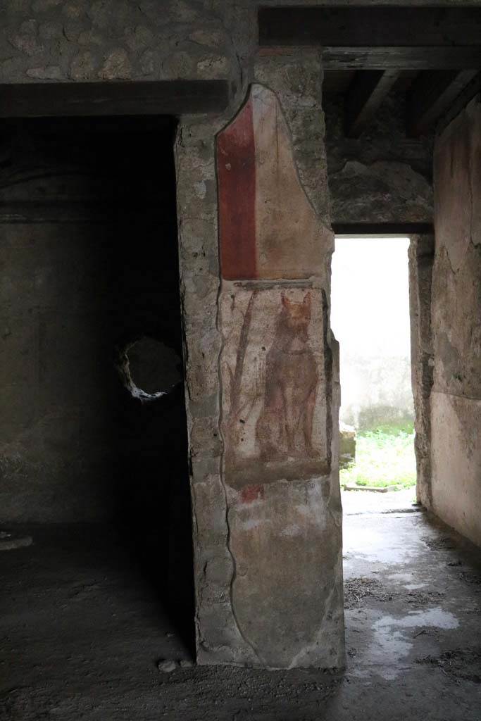 I.12.3 Pompeii. December 2018.
Doorway to room 2, and corridor to rear, in south-east corner of courtyard.
Photo courtesy of Aude Durand.