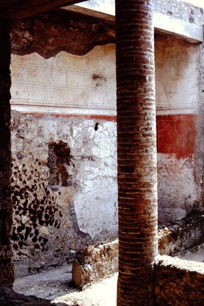 I.12.3 Pompeii. 1974. Looking east from north passageway of garden area.
Photo by Stanley A. Jashemski. Source: The Wilhelmina and Stanley A. Jashemski archive in the University of Maryland Library, Special Collections (See collection page) and made available under the Creative Commons Attribution-Non Commercial License v.4. See Licence and use details. J74f0852