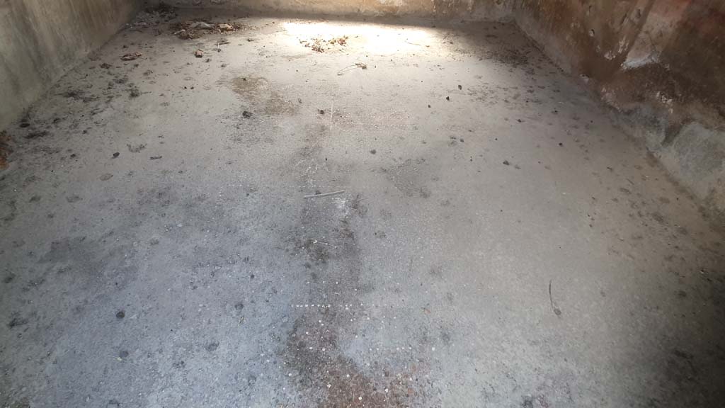 I.12.5 Pompeii. July 2021. Looking south across flooring in triclinium.
Foto Annette Haug, ERC Grant 681269 DÉCOR.