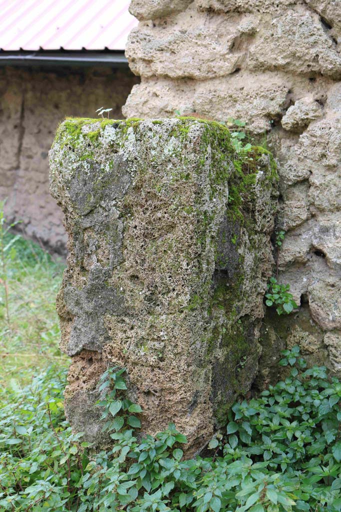 I.12.8 Pompeii. December 2018.
Structure in join of wall towards south-west corner, looking south. Photo courtesy of Aude Durand.