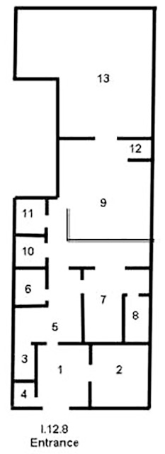 I.12.8 Pompeii. Casa e Officina del Garum degli Umbricii
Room Plan