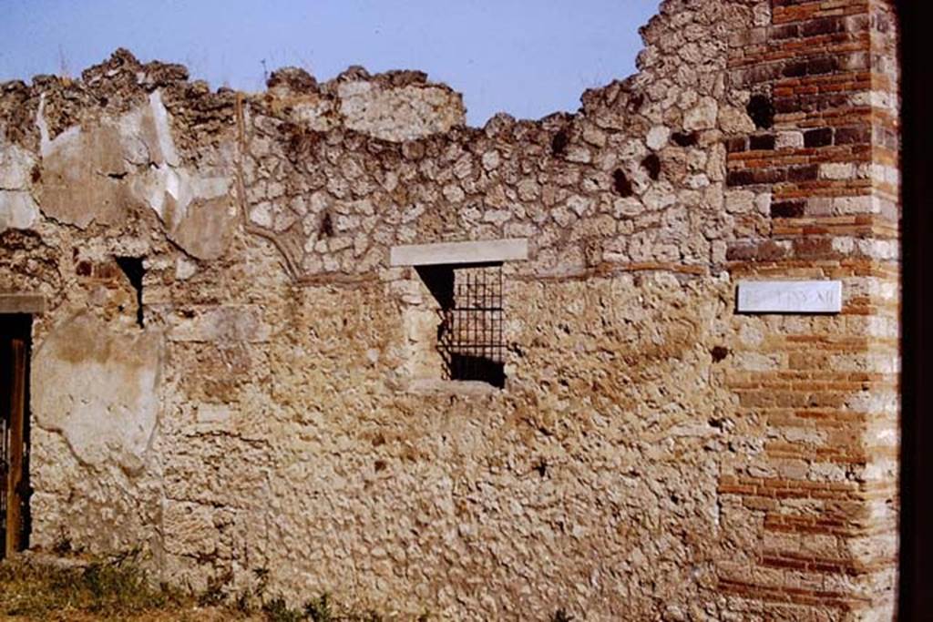 I.12.8 Pompeii. 1972. Front façade on north side of Via di Castricio. Photo by Stanley A. Jashemski.
Source: The Wilhelmina and Stanley A. Jashemski archive in the University of Maryland Library, Special Collections (See collection page) and made available under the Creative Commons Attribution-Non Commercial License v.4. See Licence and use details. J72f0601