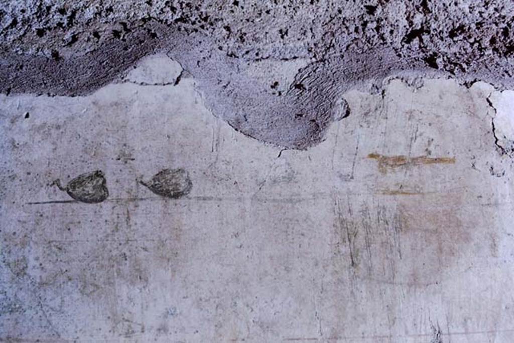 I.12.9 Pompeii, 1968. Triclinium in south-east of atrium, detail of still-life of figs and bird from north end of upper east wall. Photo by Stanley A. Jashemski.
Source: The Wilhelmina and Stanley A. Jashemski archive in the University of Maryland Library, Special Collections (See collection page) and made available under the Creative Commons Attribution-Non Commercial License v.4. See Licence and use details. J68f1286