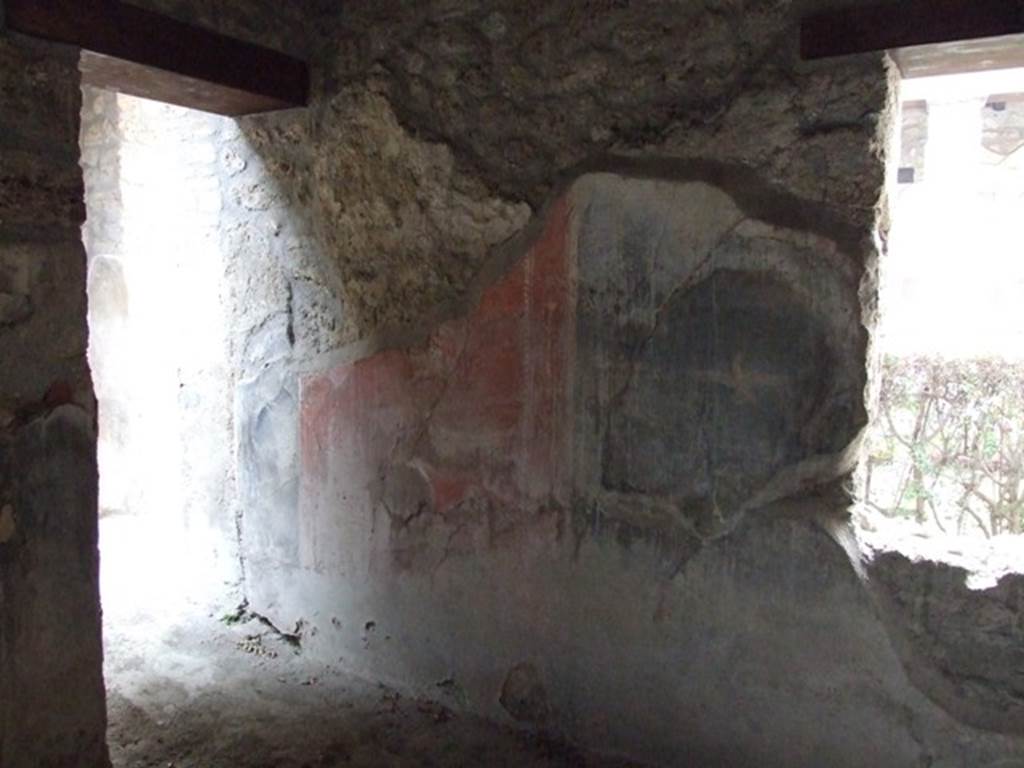 I.12.11 Pompeii. December 2007. Triclinium, doorway to garden area in south-west corner, and window in west wall.