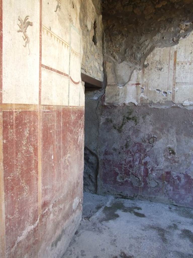 I.12.11 Pompeii. March 2009. Doorway to kitchen in north west corner of garden area.