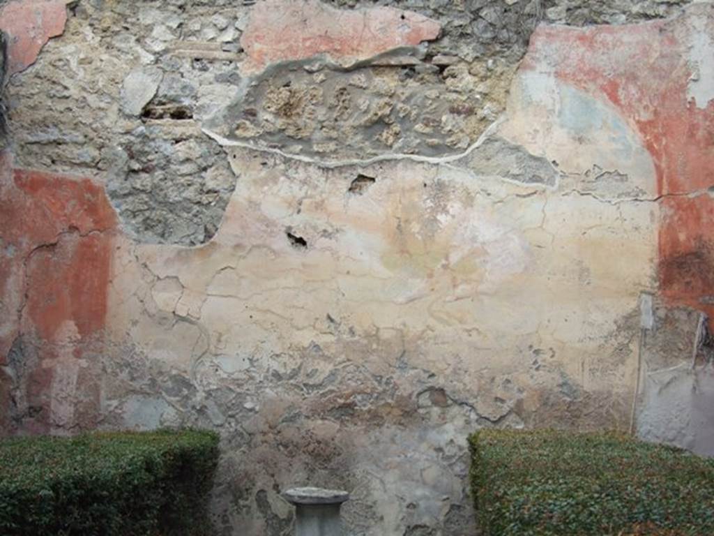I.12.11. December 2007. North wall of garden with hunt scene.