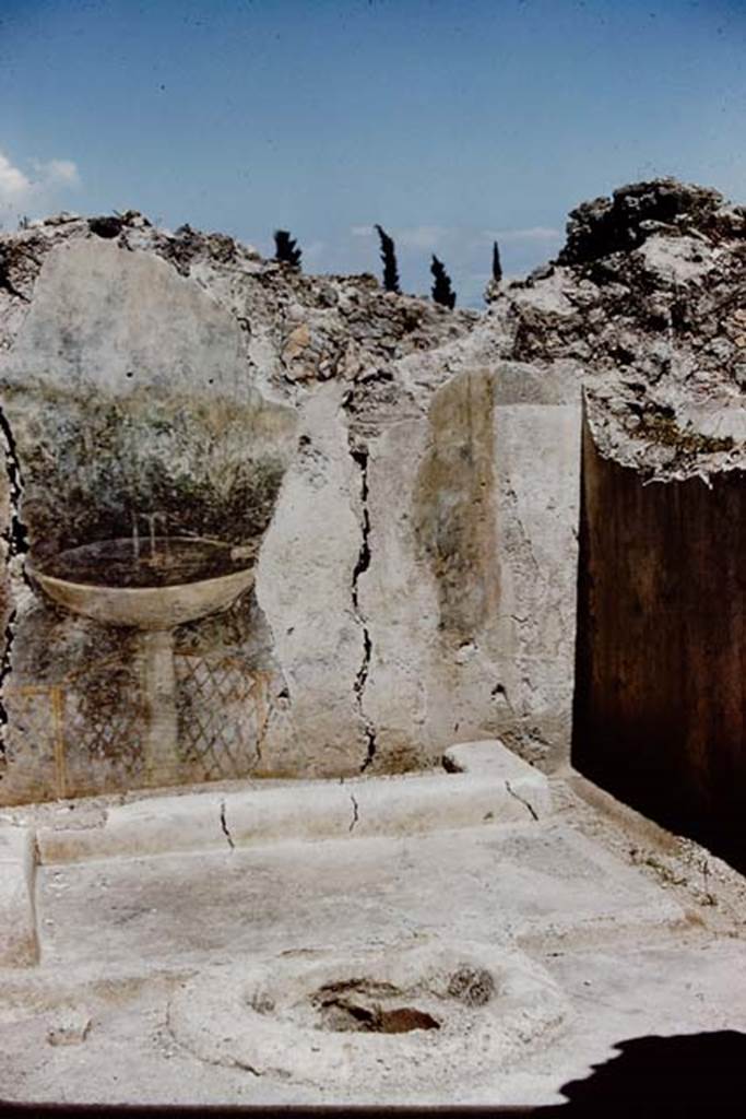 I.12.16 Pompeii. 1961. South-east corner of courtyard. Photo by Stanley A. Jashemski.
Source: The Wilhelmina and Stanley A. Jashemski archive in the University of Maryland Library, Special Collections (See collection page) and made available under the Creative Commons Attribution-Non Commercial License v.4. See Licence and use details.
J61f0321