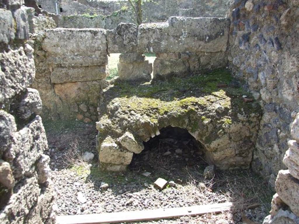 I.12.16 Pompeii. March 2009. Room 5. Kitchen hearth. Looking south.
