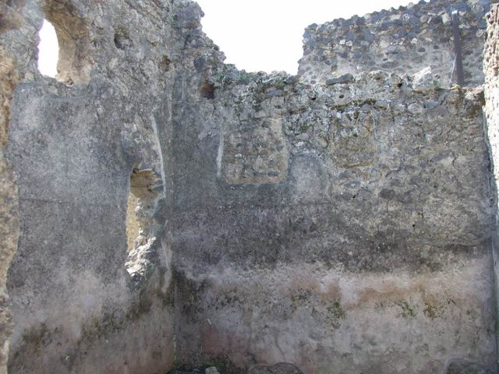 I.12.16 Pompeii. March 2009. Room 7. West wall, and south west corner.
