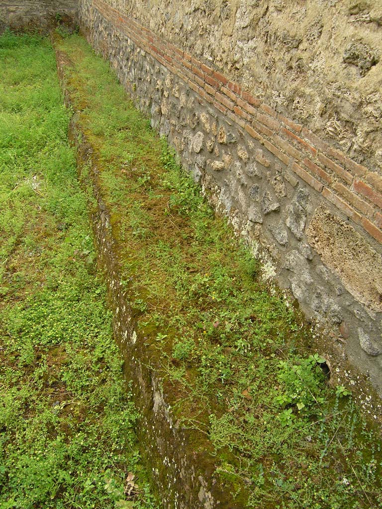 I.14.2 Pompeii. July 2008. Area G, structure at base of south wall.
Photo courtesy of Guilhem Chapelin.