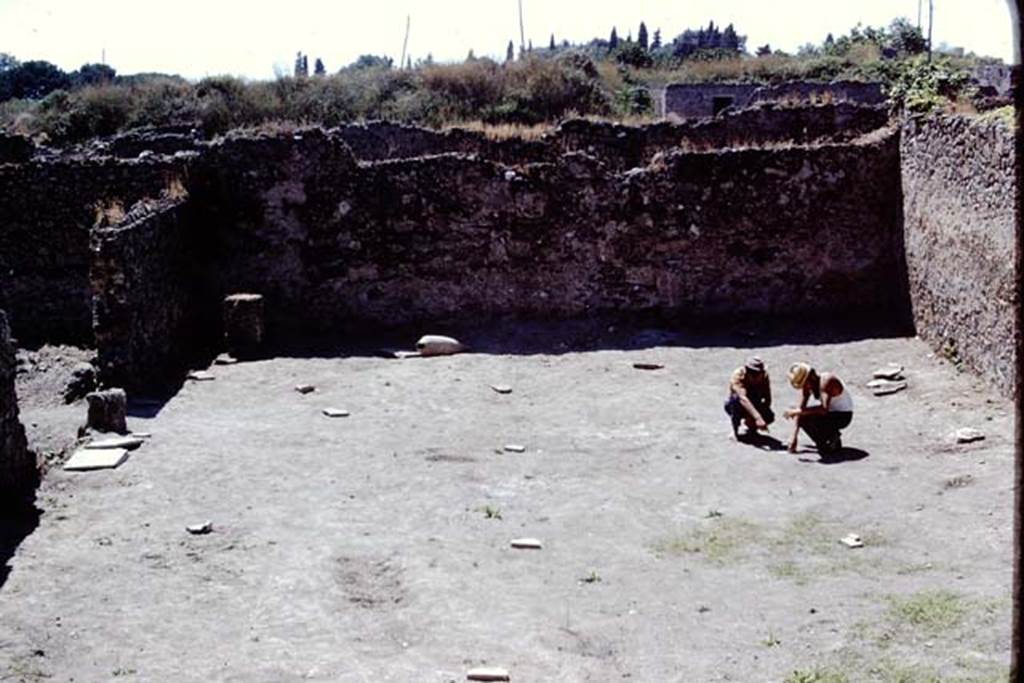I.14.2 Pompeii. 1972. Looking west during garden excavation. Photo by Stanley A. Jashemski.
Source: The Wilhelmina and Stanley A. Jashemski archive in the University of Maryland Library, Special Collections (See collection page) and made available under the Creative Commons Attribution-Non Commercial License v.4. See Licence and use details. J72f0707