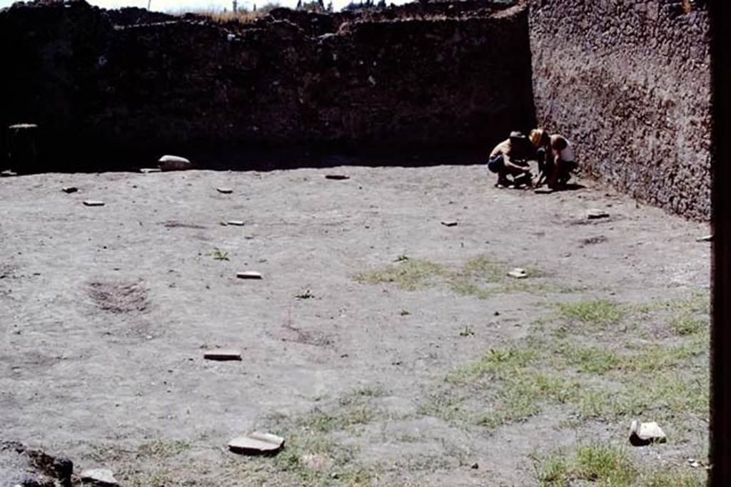 I.14.2 Pompeii. 1972. Looking west across garden with root cuttings marked and protected by stones. Photo by Stanley A. Jashemski.
Source: The Wilhelmina and Stanley A. Jashemski archive in the University of Maryland Library, Special Collections (See collection page) and made available under the Creative Commons Attribution-Non Commercial License v.4. See Licence and use details. J72f0708