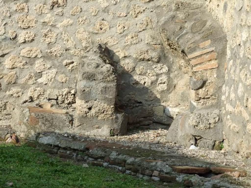 I.14.5 Pompeii. December 2007. Remains of structure in north-east corner, taken from I.14.4.