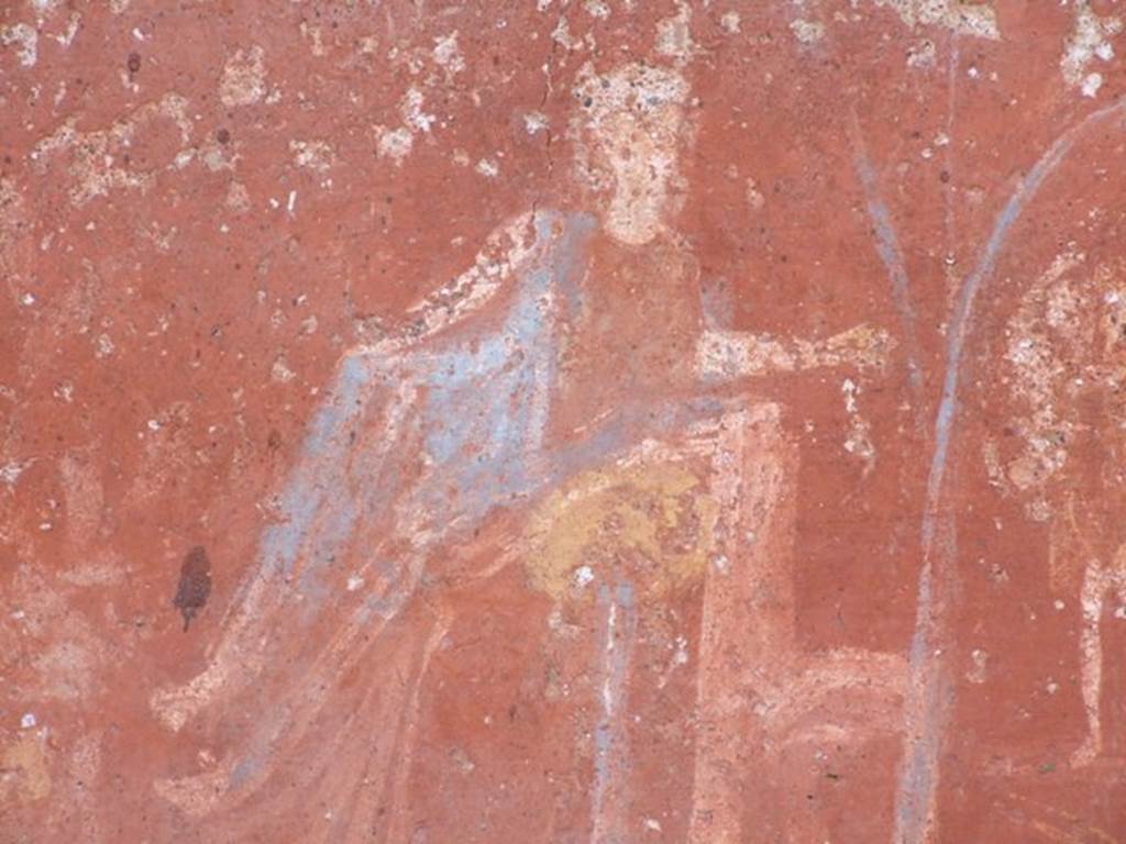 I.14.7 Pompeii. March 2009. Detail of river god Sarnus. See Fröhlich, T., 1991. Lararien und Fassadenbilder in den Vesuvstädten. Mainz: von Zabern. (L33, T:5,1; 6).