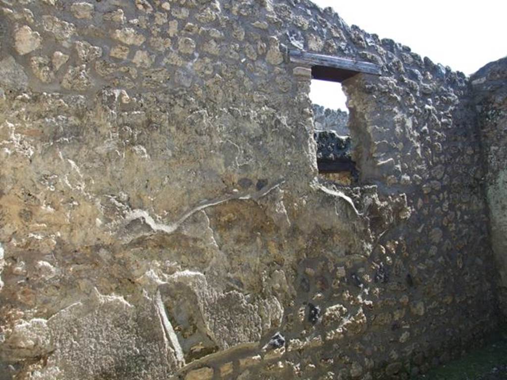 I.14.7 Pompeii. March 2009. Windowed triclinium, east wall.