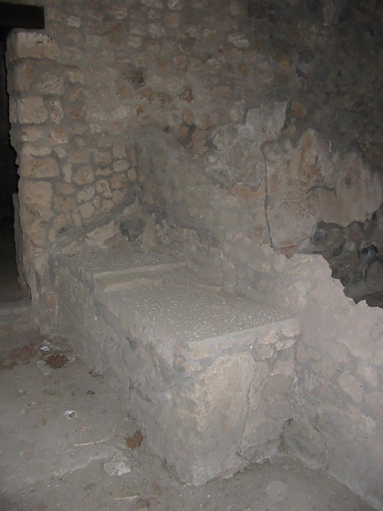 I.14.15 Pompeii. May 2003.
Feature on east side of doorway to room on north side. Photo courtesy of Nicolas Monteix.