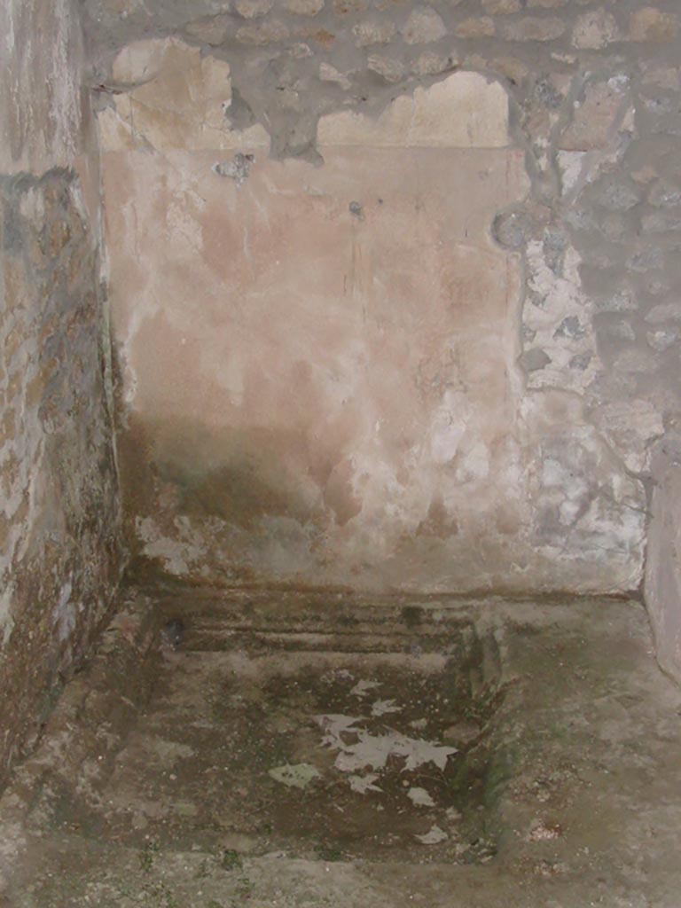 I.14.15 Pompeii. May 2003.
Basin in floor on east side of room on north side of bar room. Photo courtesy of Nicolas Monteix.