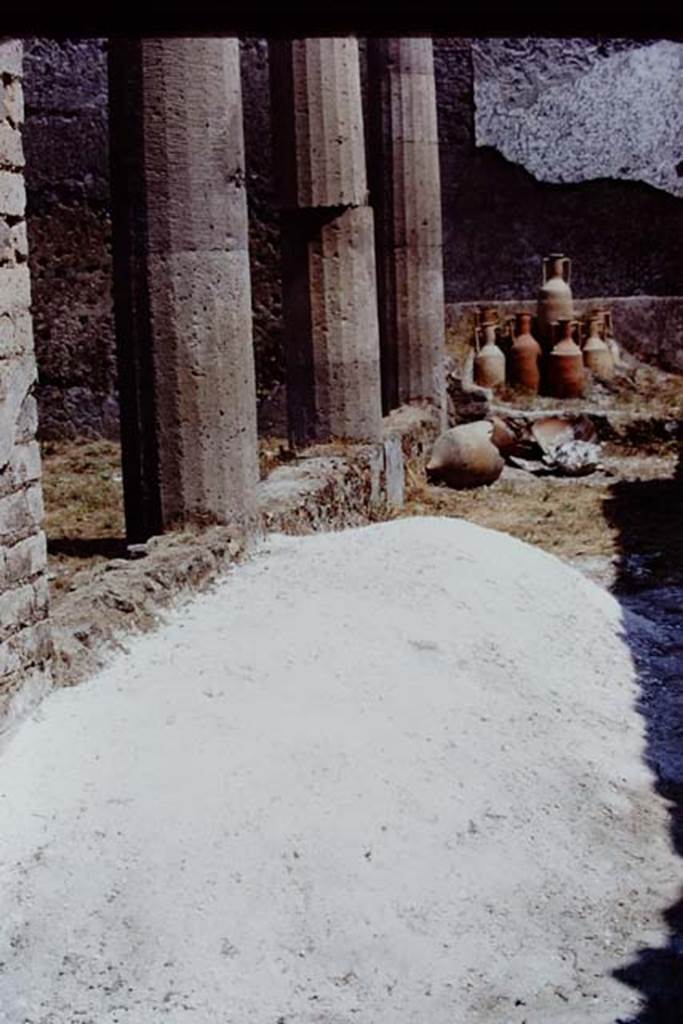 I.15.3 Pompeii. 1972. Looking east along south peristyle 13. Photo by Stanley A. Jashemski.
Source: The Wilhelmina and Stanley A. Jashemski archive in the University of Maryland Library, Special Collections (See collection page) and made available under the Creative Commons Attribution-Non Commercial License v.4. See Licence and use details. J72f0656