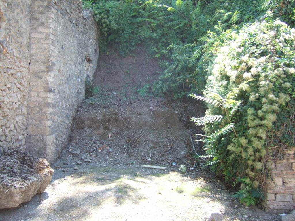 I.17.1 Pompeii. September 2005. Roadway into unexcavated area looking south. I.18