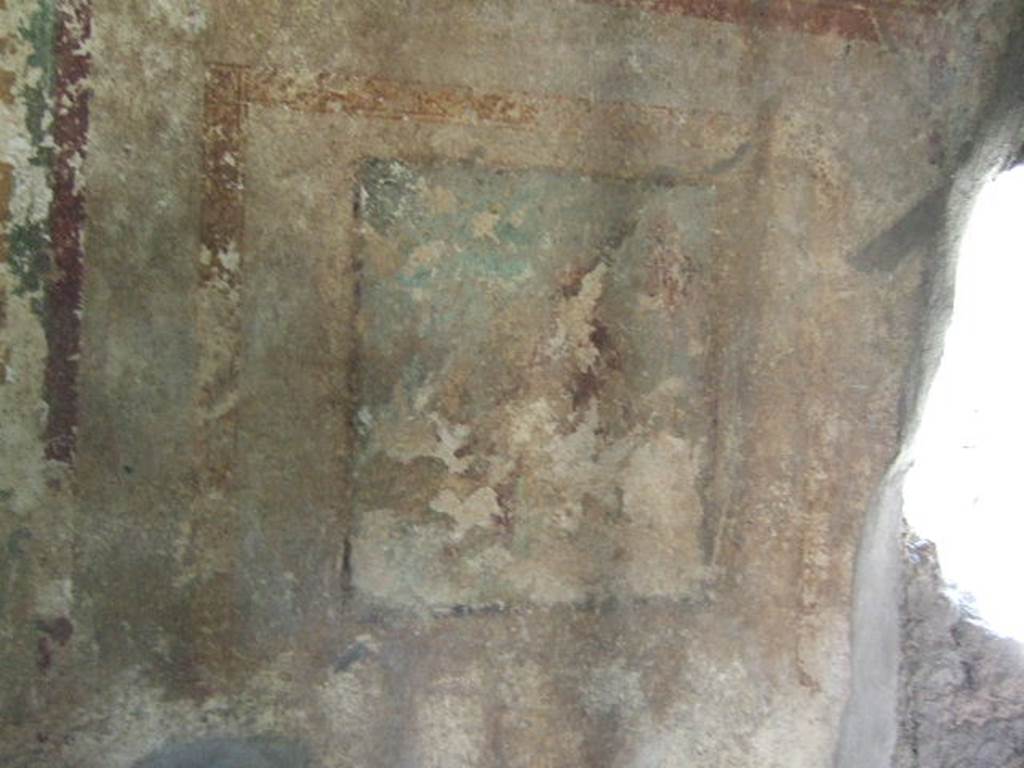 I.17.4 Pompeii. May 2006. South wall of cubiculum in south-west corner of peristyle. Remains of wall painting of Echo and Narcissus? See Bragantini, de Vos, Badoni, 1981. Pitture e Pavimenti di Pompei, Parte 1. Rome: ICCD. (p.205).