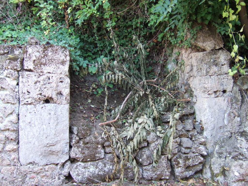 I.19.5 Pompeii. September 2005. Entrance doorway, looking south.
According to Eschebach, this was excavated in 1932, and was named from a graffito found [CIL IV 8422].   See Eschebach, L., 1993. Geb�udeverzeichnis und Stadtplan der antiken Stadt Pompeji. K�ln: B�hlau. (p.80)
According to Della Corte, Stabilio the host of I.19.2, was mentioned twice in graffiti to the left of the entrance.
See Della Corte, M., 1965.  Case ed Abitanti di Pompei. Napoli: Fausto Fiorentino. (p.305)  
According to Epigraphik-Datenbank Clauss/Slaby (See www.manfredclauss.de) these read as �
Minio Carpo s(alutem) tum <e=I>scas  [CIL IV 8422]
Stabilio 
ceryssas ALS 
Stabilio        [CIL IV 8423] 



