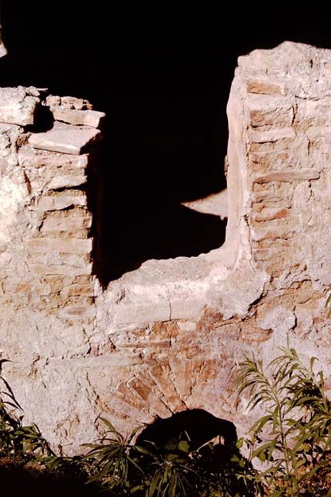 I.20.3 Pompeii. 1964. Detail of oven in rear room. Photo by Stanley A. Jashemski.
Source: The Wilhelmina and Stanley A. Jashemski archive in the University of Maryland Library, Special Collections (See collection page) and made available under the Creative Commons Attribution-Non Commercial License v.4. See Licence and use details. J64f1729