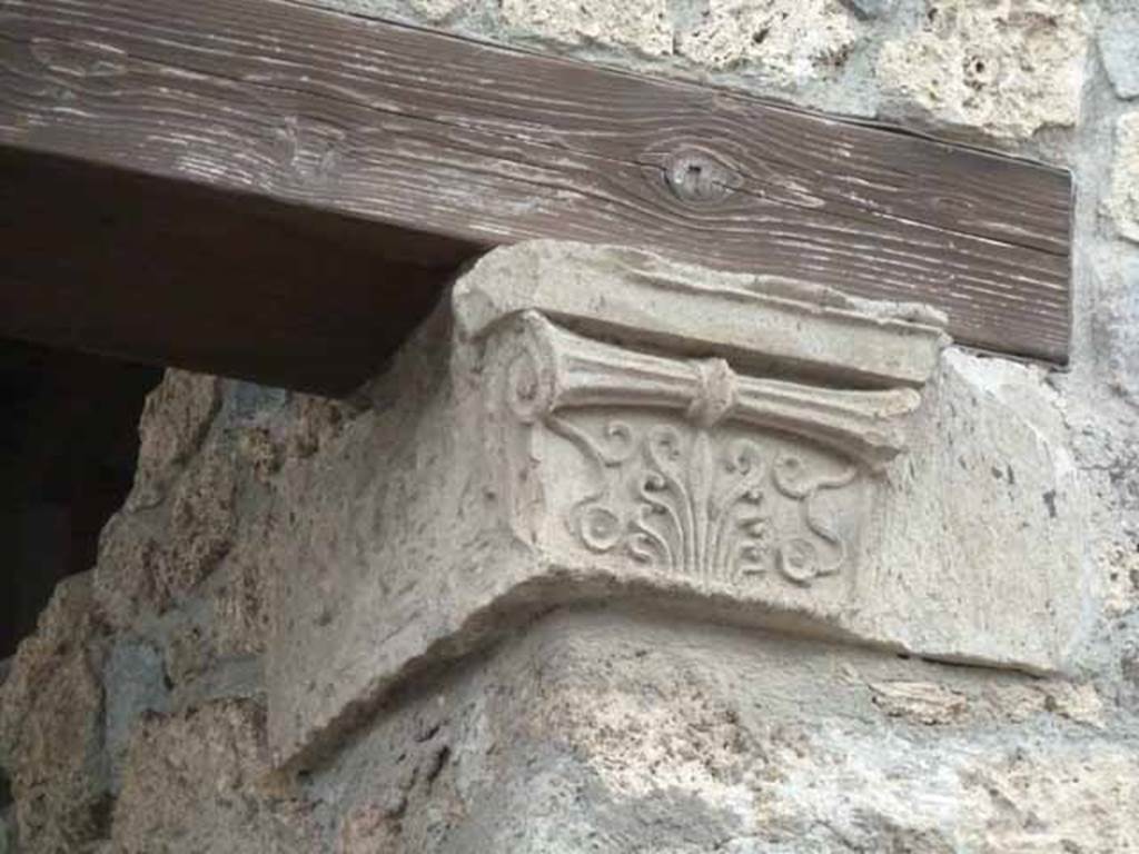 I.20.4 Pompeii. May 2010. North side of entrance doorway.
