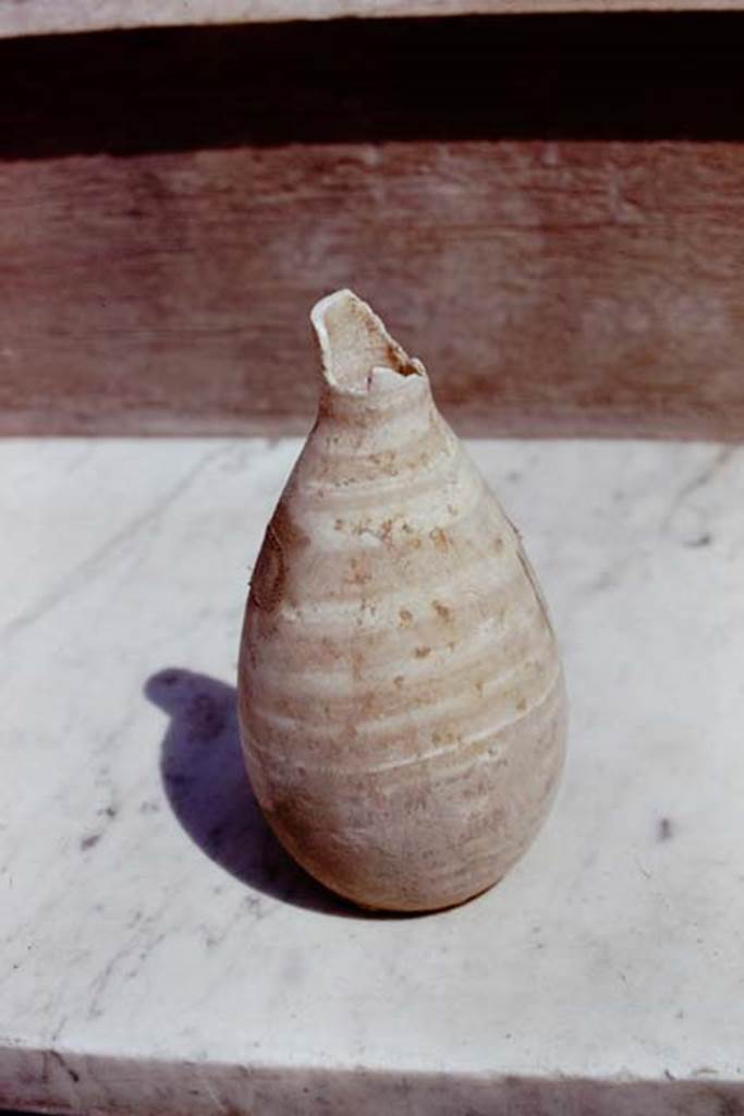 I.20.5 Pompeii. 1973. Object found. Photo by Stanley A. Jashemski.
Source: The Wilhelmina and Stanley A. Jashemski archive in the University of Maryland Library, Special Collections (See collection page) and made available under the Creative Commons Attribution-Non Commercial License v.4. See Licence and use details. J73f0572
See Cronache Pompeiane 1, 1975: Jashemski, W. The gardens of Pompeii, (p.69-71).