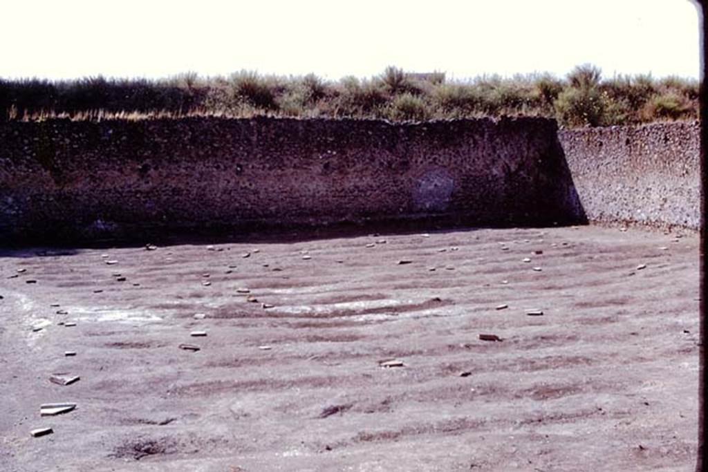 I.21.6 Pompeii, 1973. Looking across furrows towards south-west corner. Photo by Stanley A. Jashemski.
Source: The Wilhelmina and Stanley A. Jashemski archive in the University of Maryland Library, Special Collections (See collection page) and made available under the Creative Commons Attribution-Non Commercial License v.4. See Licence and use details. J73f0660